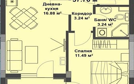 ID 16482 Двухкомнатная квартира в Ля Мер Сильвер 2 Фото 4