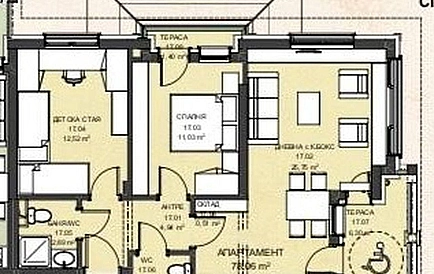 ID 15928 Трехкомнатная квартира в Малката Воденица 2 Фото 9